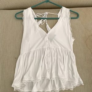 cute white blouse with buttons on front